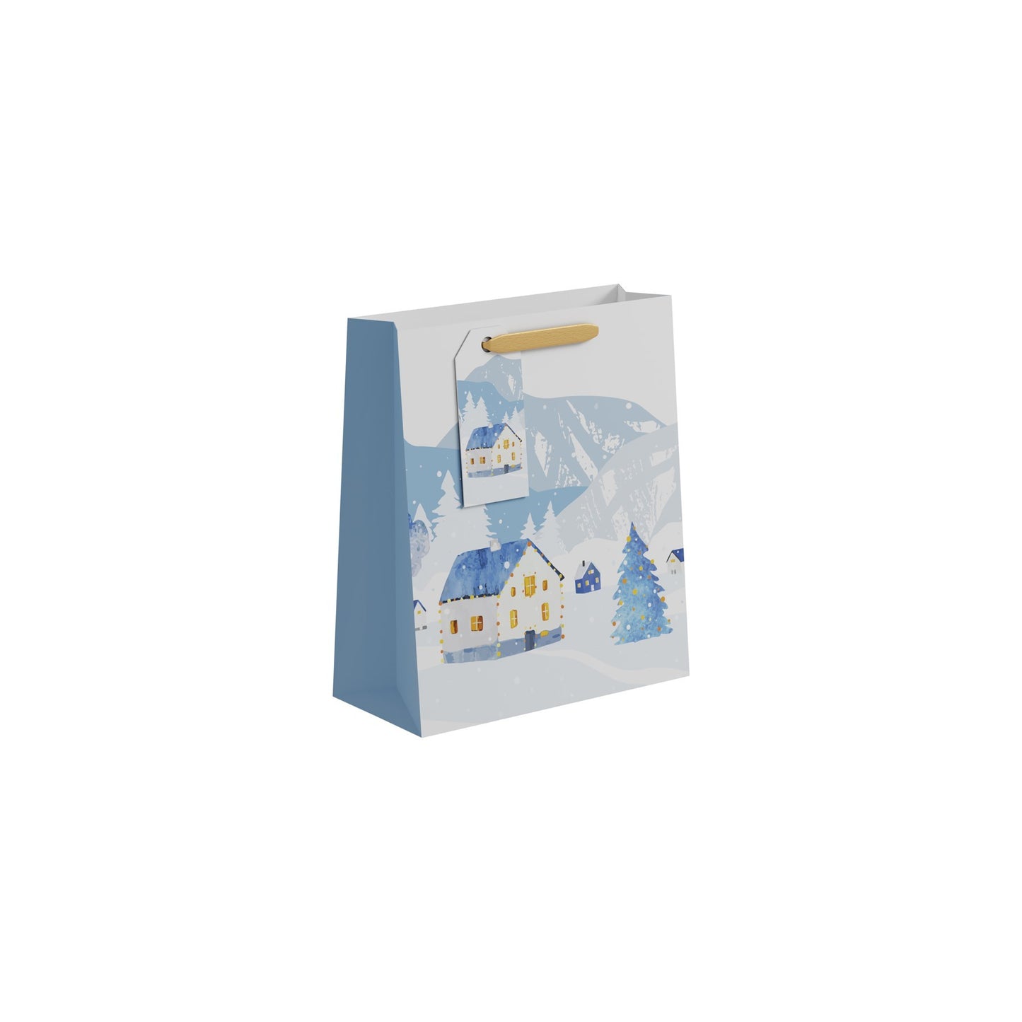 Snowy House Scene Gift Bag (Medium)