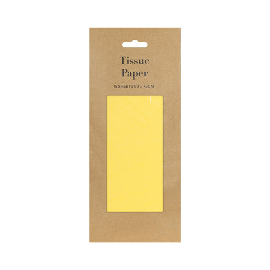 Yellow Tissue Paper Retail Pack 5 Sheets