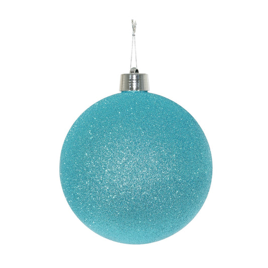 Turquoise Glitter Shatterproof Bauble (25cm)