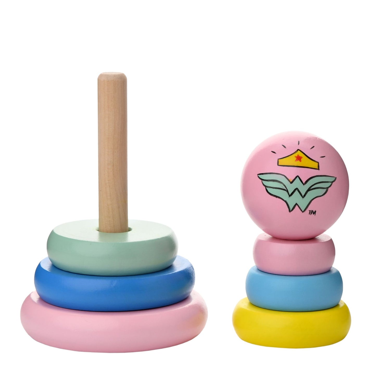 Warner Bros Wonder Woman Wooden Stacking Toy