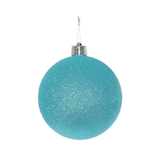 Turquoise Glitter Shatterproof Bauble (15cm)