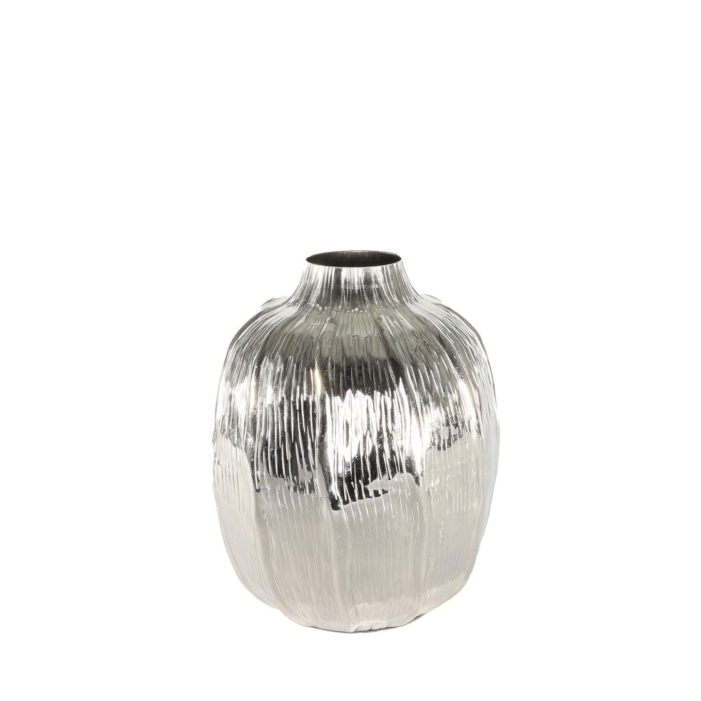 Silver Eros Poppy Vase (H26 x Dia20cm)