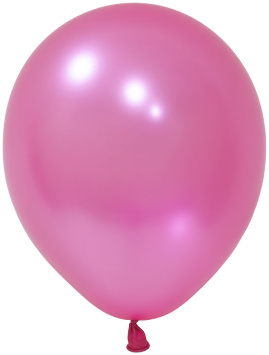 Fuchsia Metallic Latex Balloon 10inch (Pack of 100)