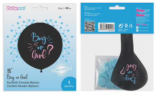 Boy or Girl Gender Reveal Balloon - Boy