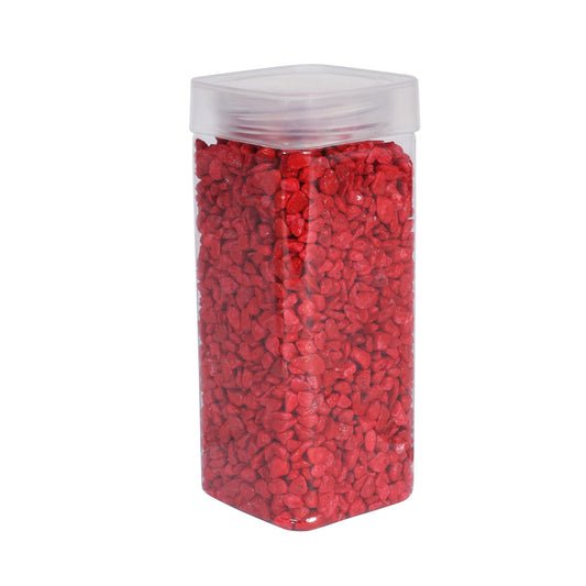 4-6mm Red Pebbles in Square Jar (900gr)