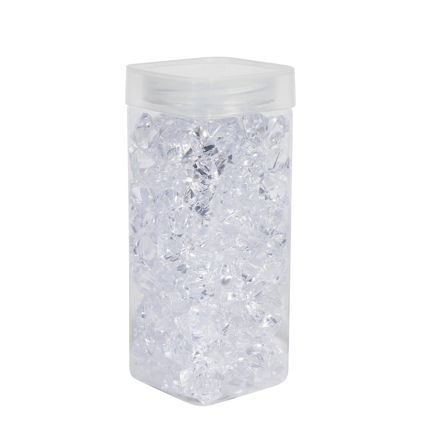 Large Clear Acrylic Stones in Square Jar (300gr)