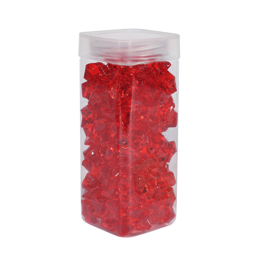 Large Red Acrylic Stones in Square Box (300gr)