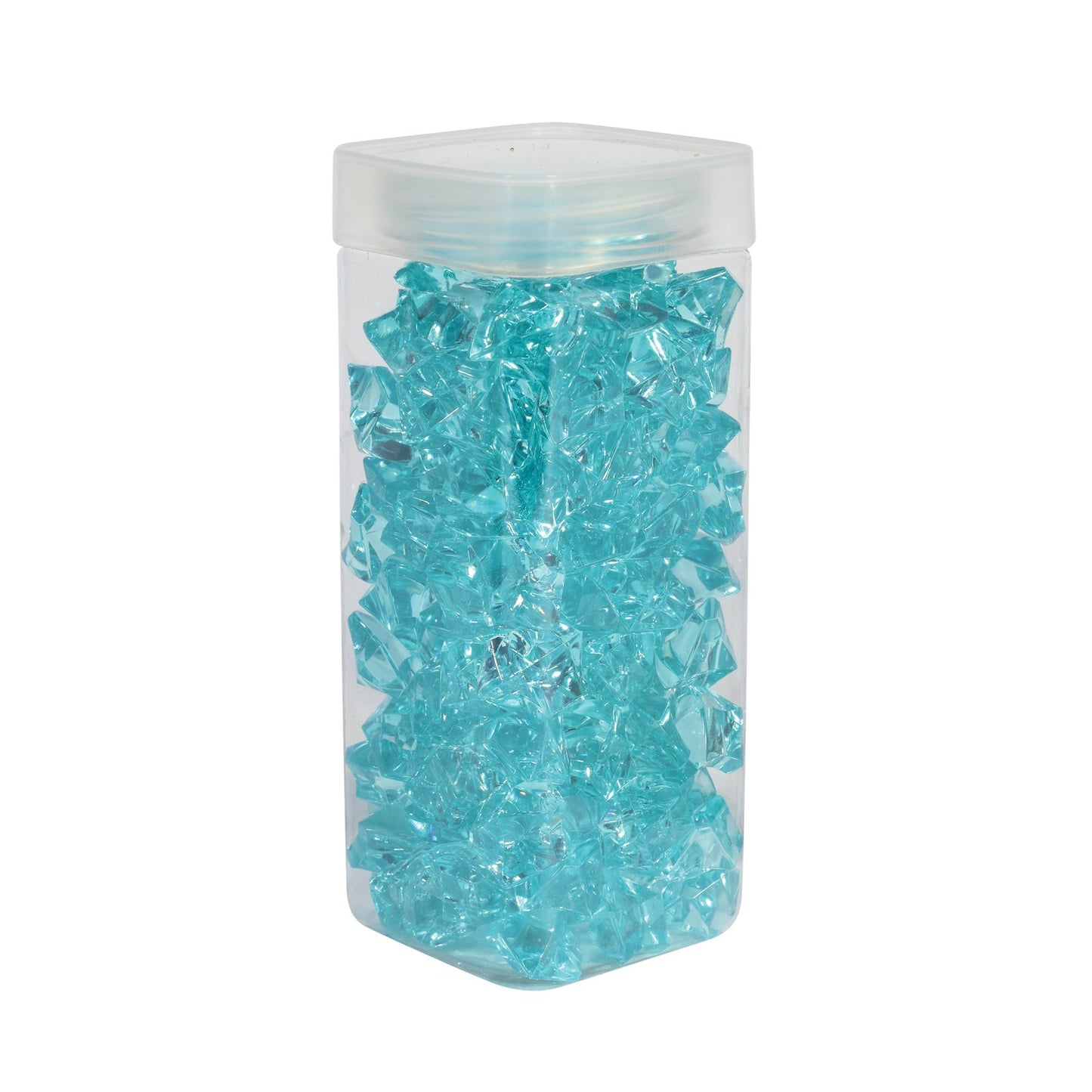 Large Turquoise Acrylic Stones in Square Jar (300gr)