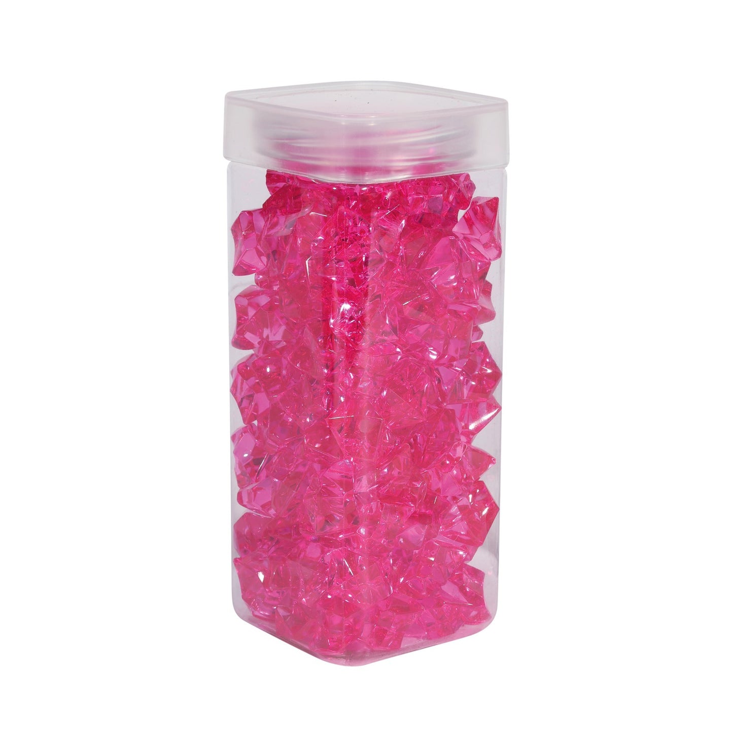 Large Fuchsia Acrylic Stone in Square Jar (300gr)