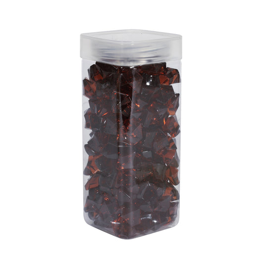 Large Dark Amber Acrylic Stone in Square Jar (300gr)