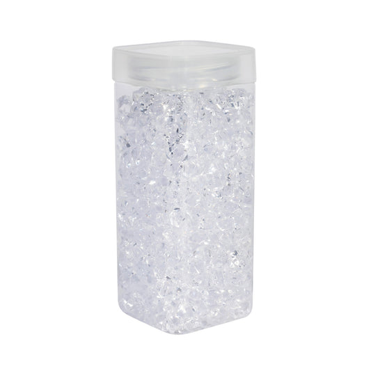 Small Clear Acrylic Stone in Square Jar (320gr)