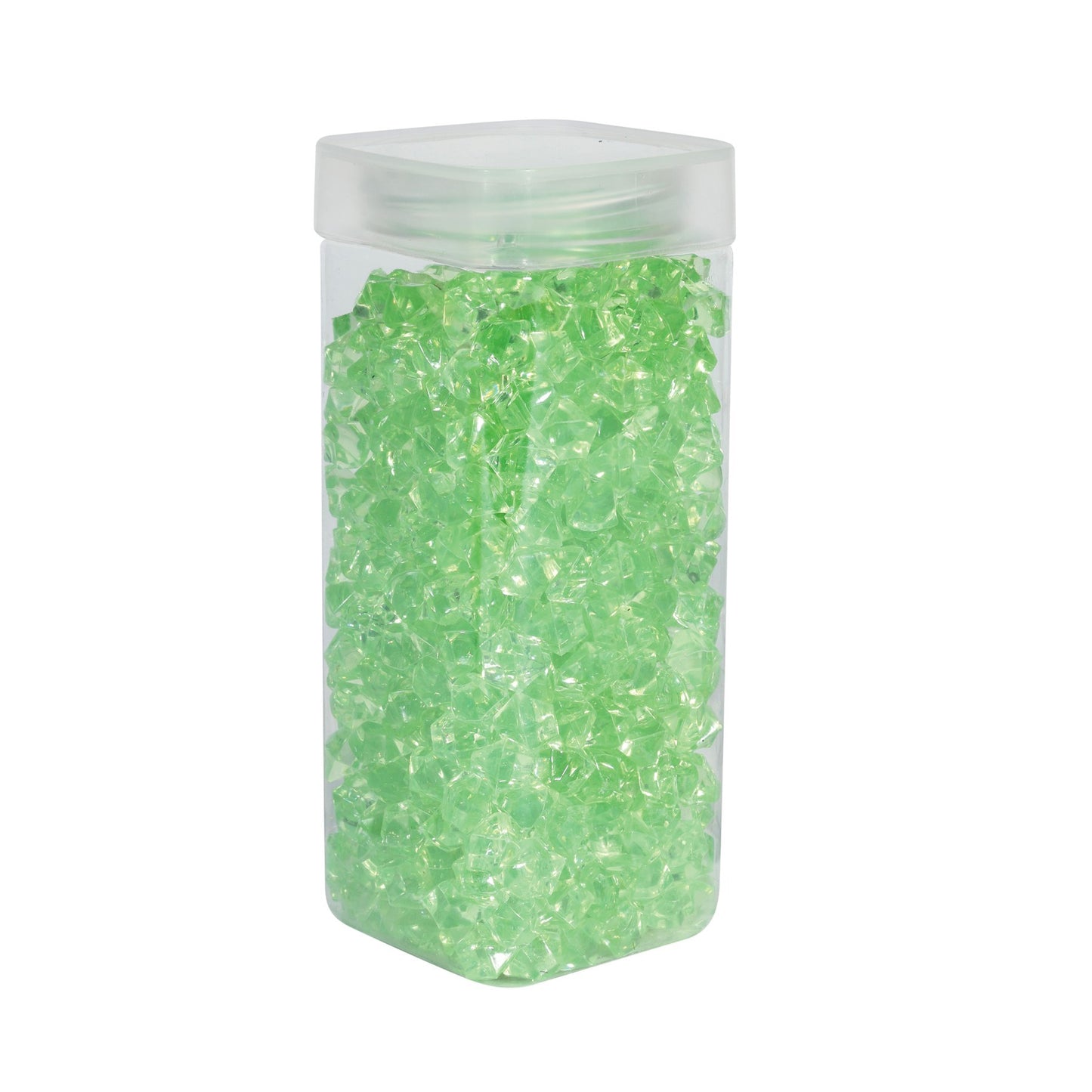 Small Light Green Acrylic Stone in Square Jar (320gr)