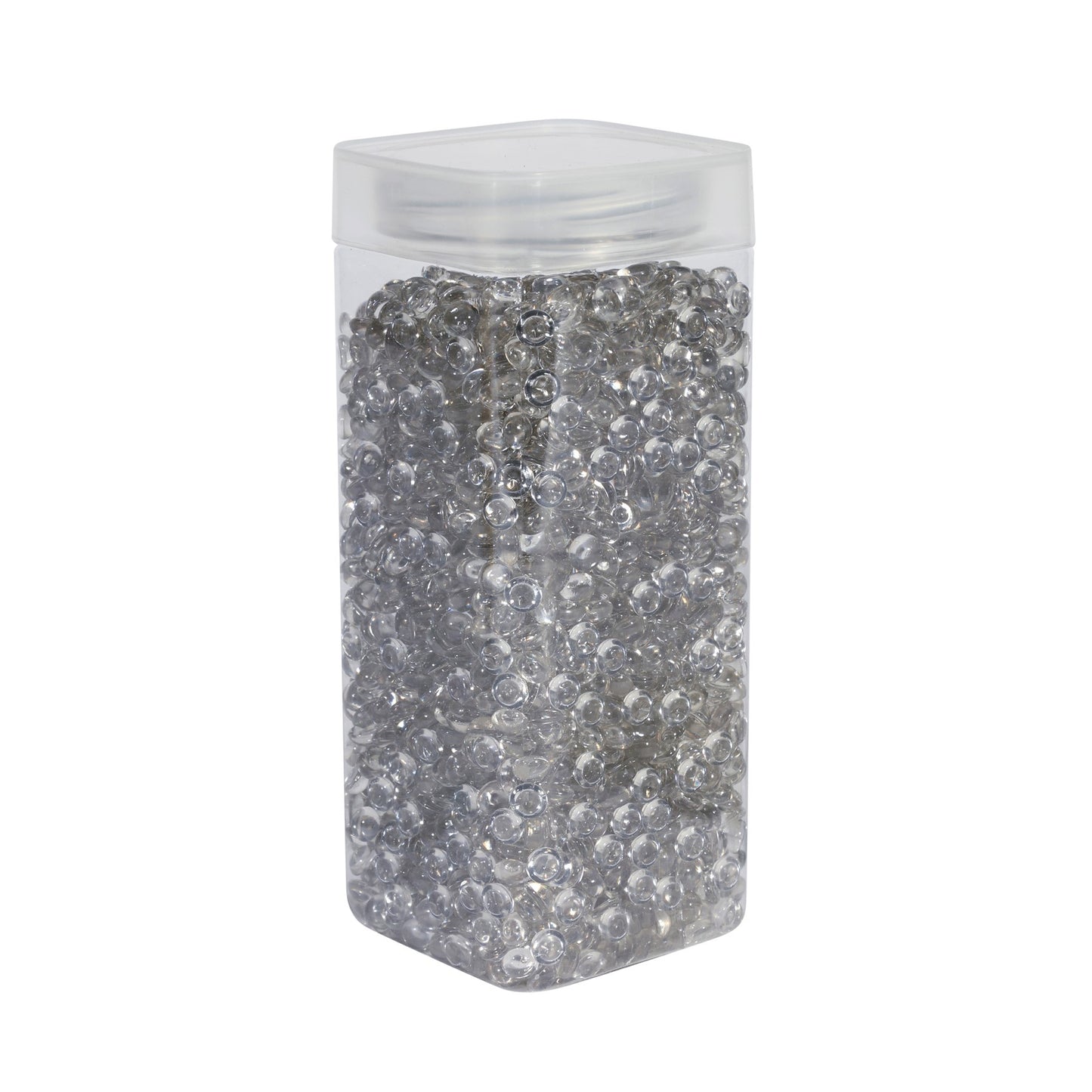 7mm Plastic Light Grey Beads (330gr)