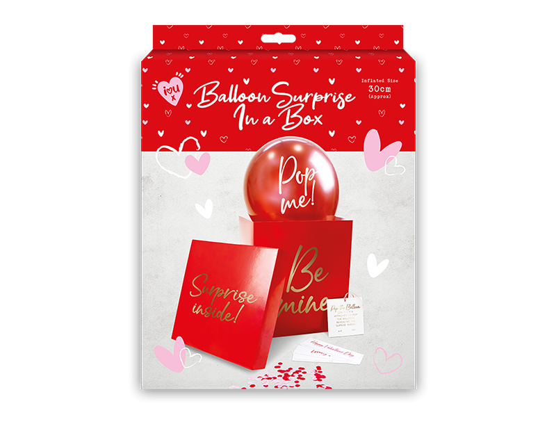 Valentines Balloon Surprise in a Box