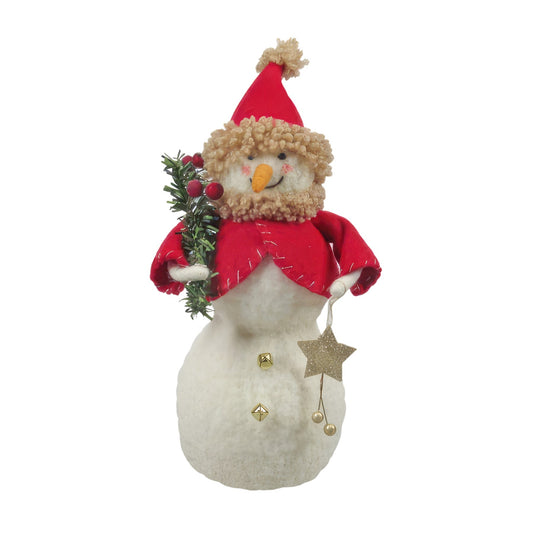 Felt Snowman in Santa Costume Hanging Decoration (31cm)