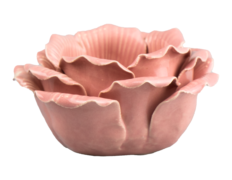 Mothers Day Ceramic Rose Tealight Holder (10cm)