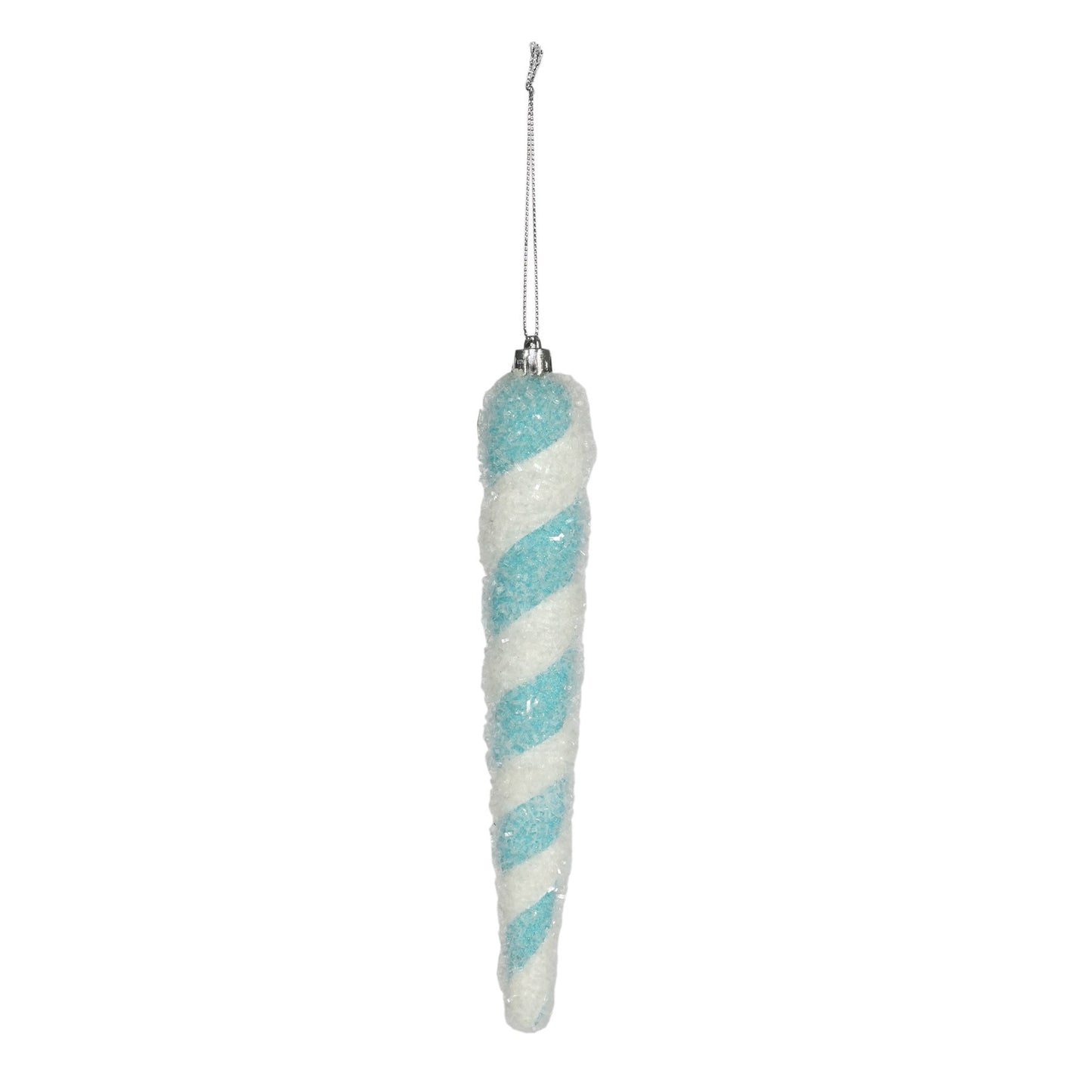 Turquoise and White Icicle Hanging Decoration (20cm)