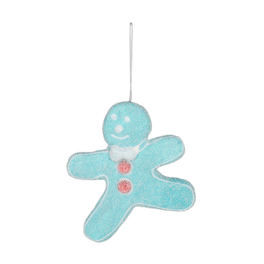 Turquoise Gingerbread Hanging Decoration (15cm)