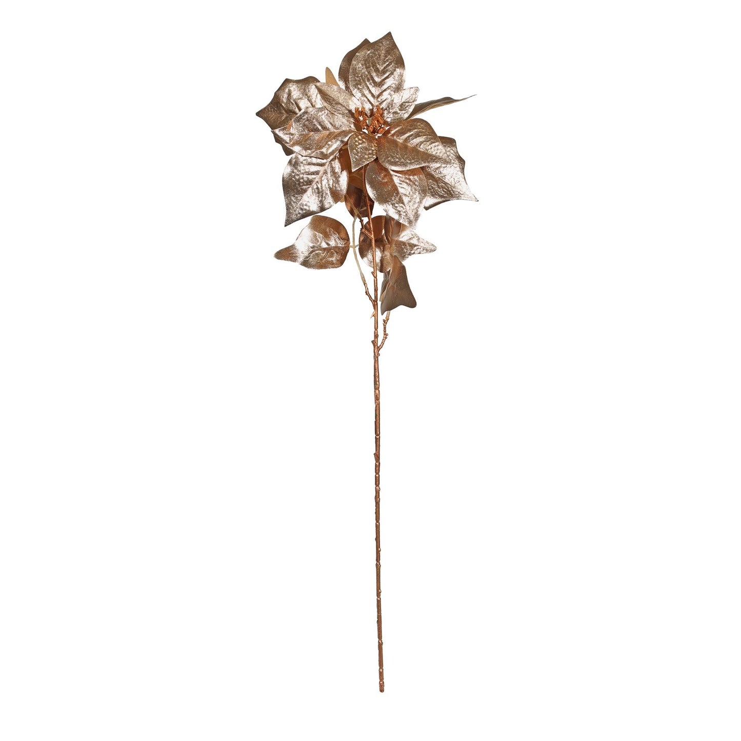 Metallic Gold Poinsettia Stem