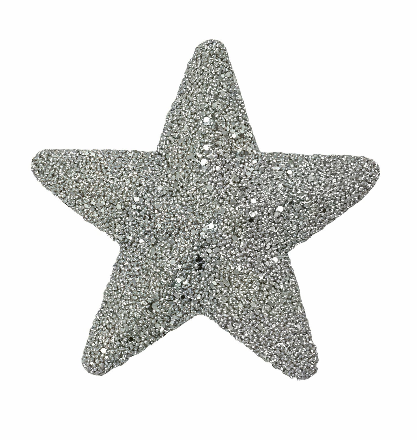 Silver Glitter Star Hanging Decoration (19cm)