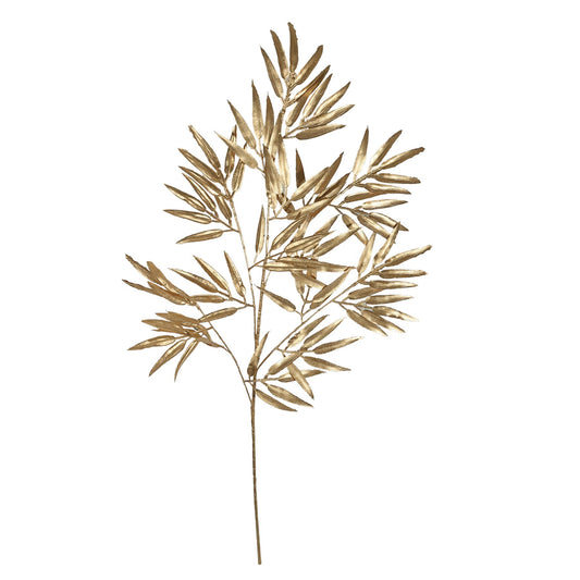 Gold Metallic Bamboo Leaf Stem (100cm)