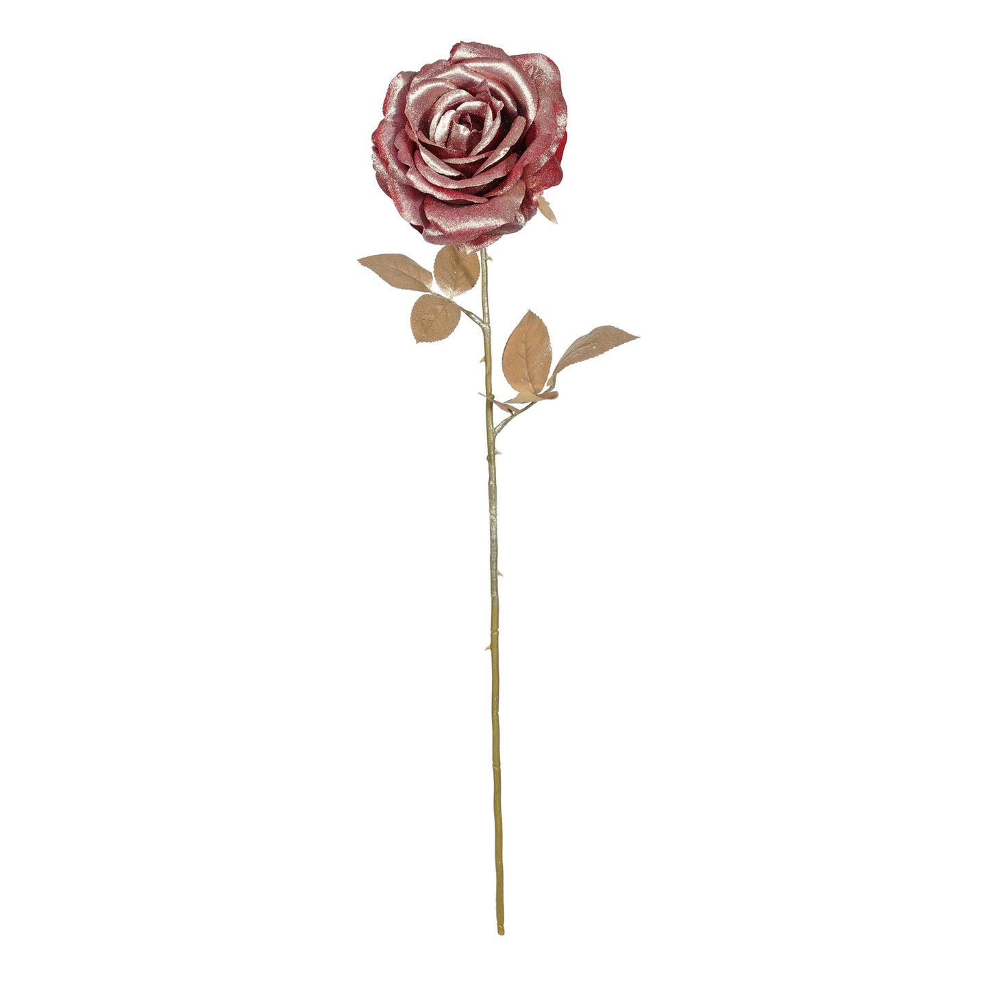 Metallic Red Venus Rose Stem (67cm)