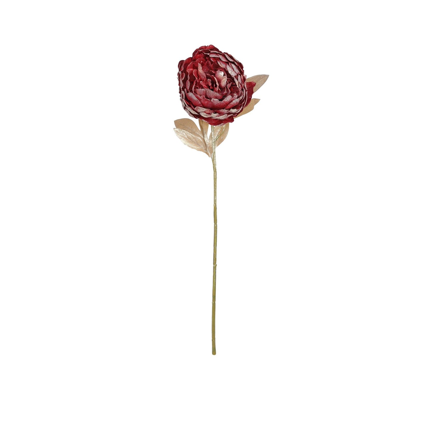 Metallic Red Peony Stem (66cm)