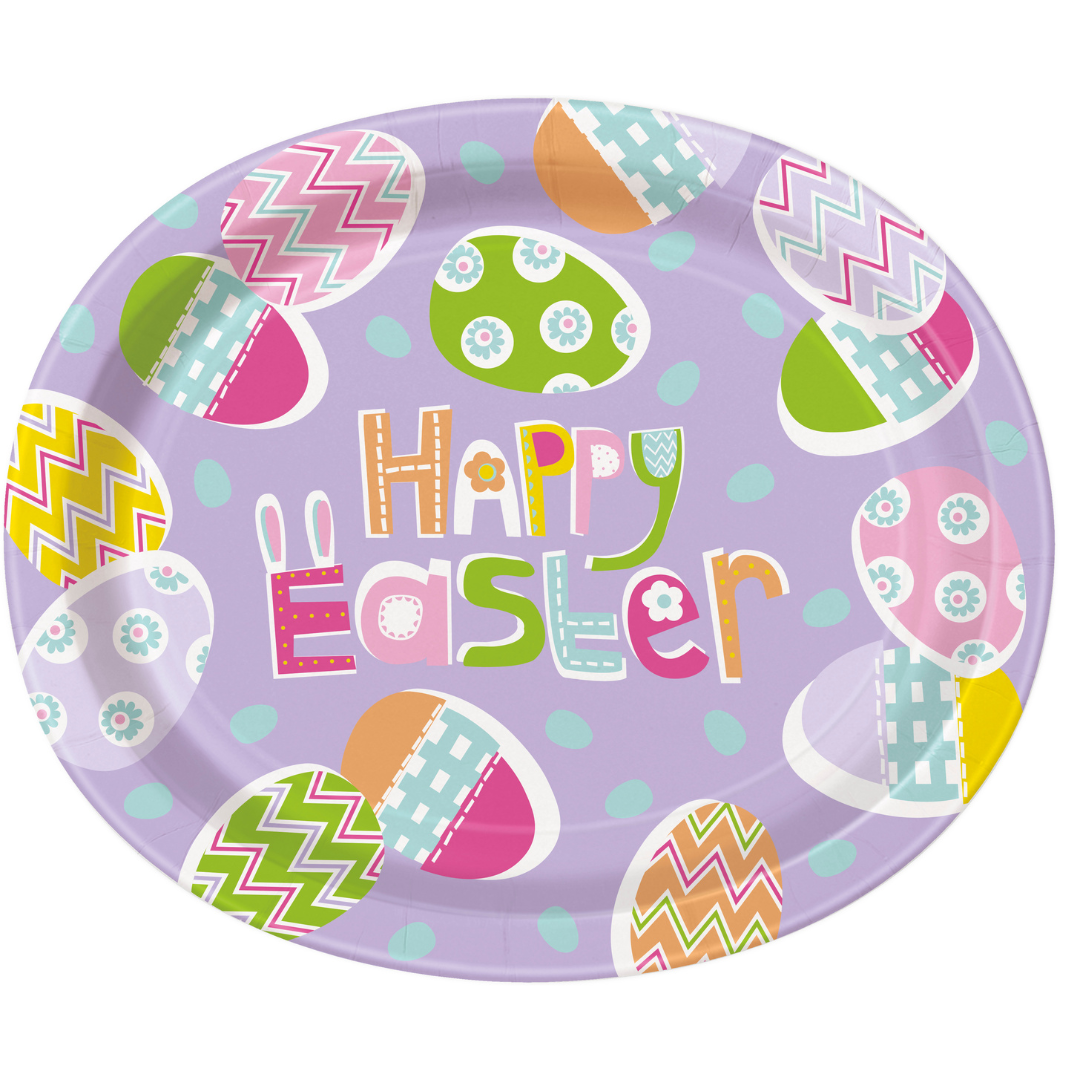 Lilac Easter Oval Plate