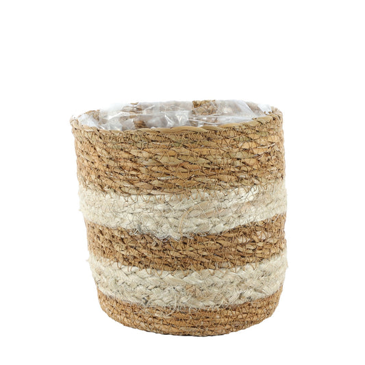 Natural Seagrass   Braided Jute Basket (14cm x 14cm)