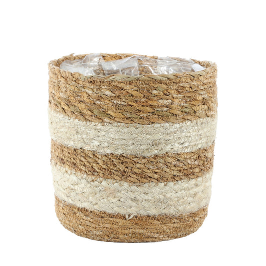 Natural Seagrass   Braided Jute Basket (16cm x 16cm)