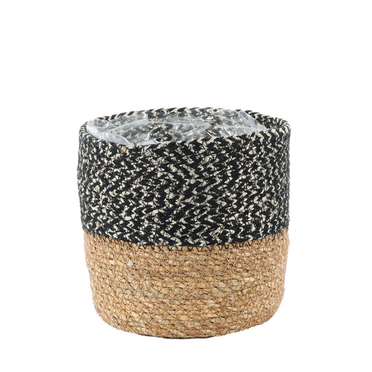 Natural   Black Seagrass Basket (14cm x 15cm)