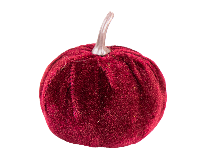 Halloween Mini Velvet Pumpkin Decorations (Pack of 3)