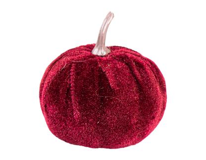 Halloween Mini Velvet Pumpkin Decorations (Pack of 3)