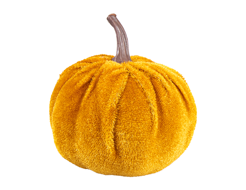 Halloween Mini Velvet Pumpkin Decorations (Pack of 3)