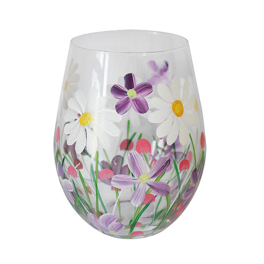 Daisies Stemless Glass