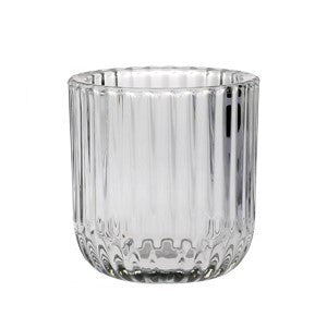 Clear DarcieÂ Rounded Base Glass Tealight Holder (8cm)