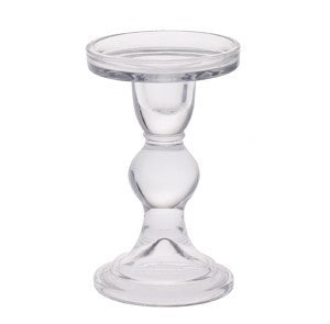 Clear Zara Pillar Glass Candle Holder (12cm)