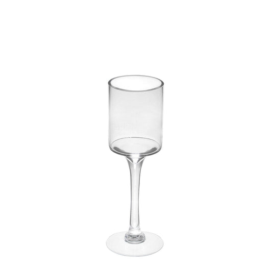 Clear Tall Stem Candle Holder Glass Vase (30cm)