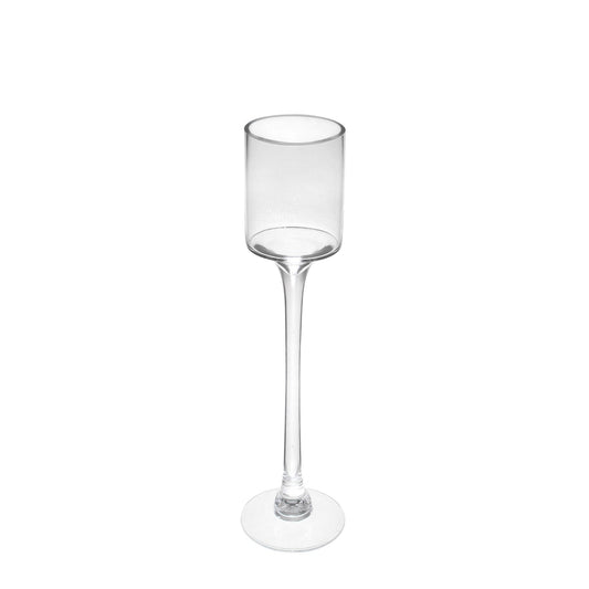 Clear Tall Stem Candle Holder Glass Vase (45cm)