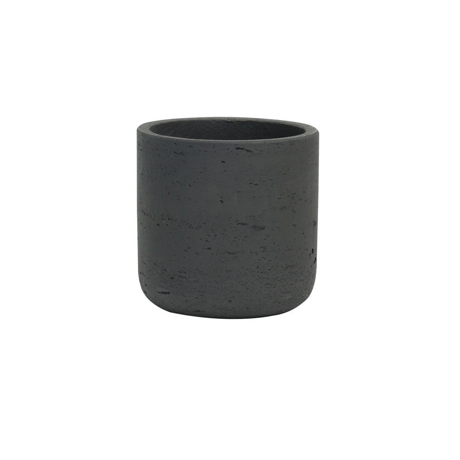 Hortus Classic Cemento Cylinder Planter - H14.5cm x 15cm - Black