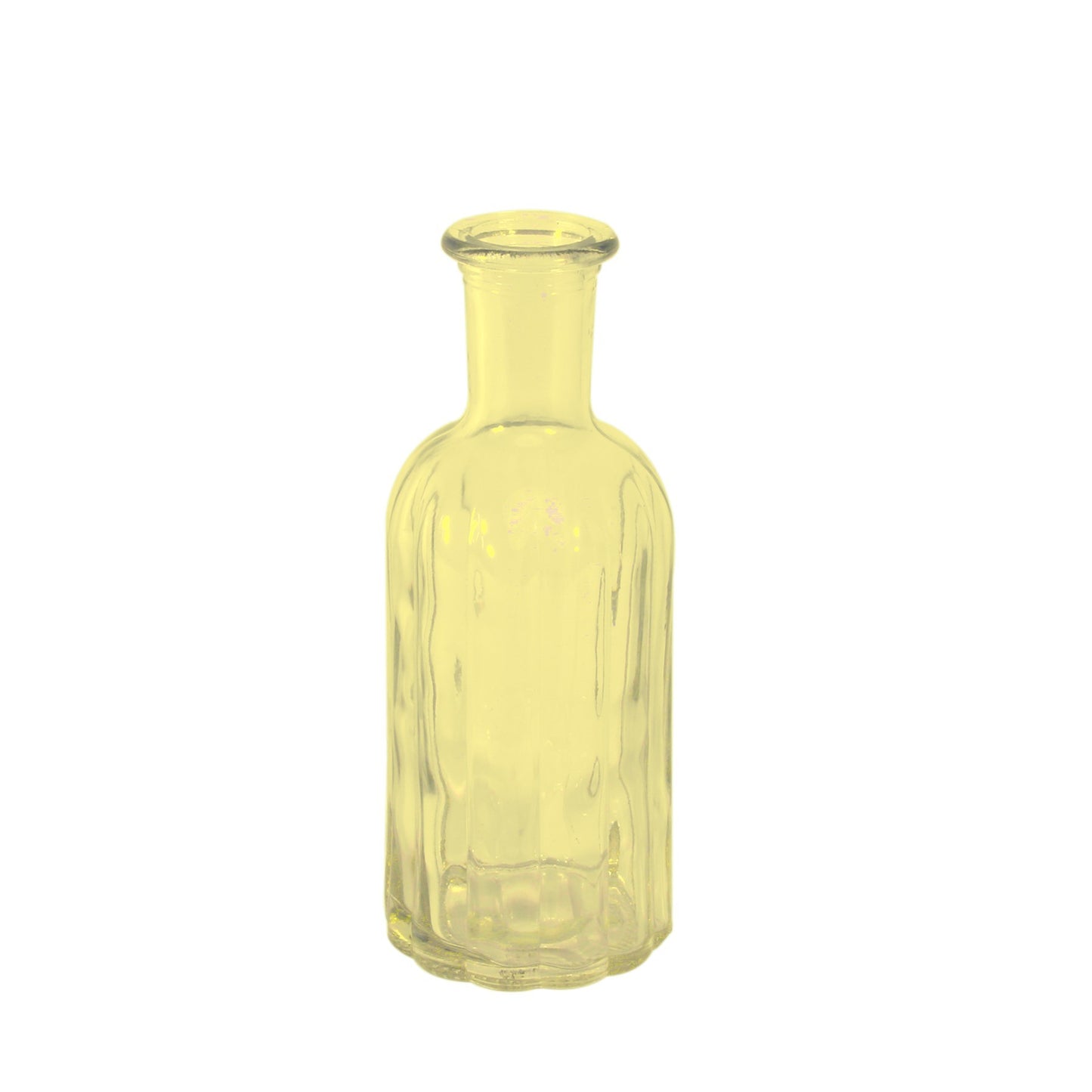 Yellow Flora Bottle Glass Vase (13.7cm)