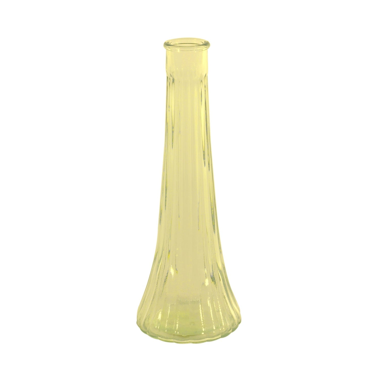 Yellow Ashley Bud Glass Vase (21cm)