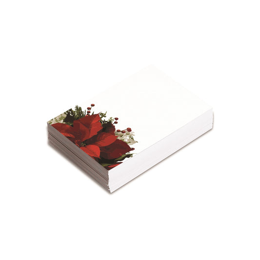 Poinsettia and Berries Florist Card (Pack of 25)