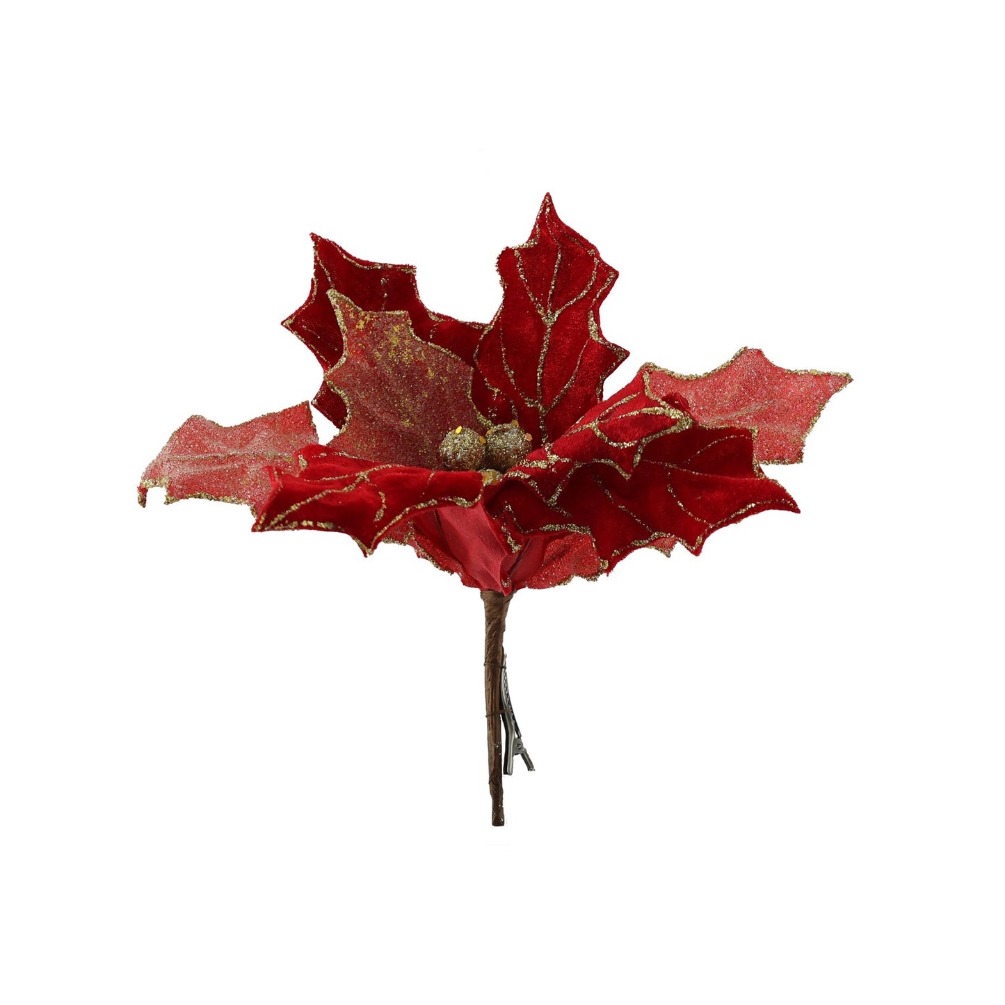 Single Poinsettia - Red   Gold