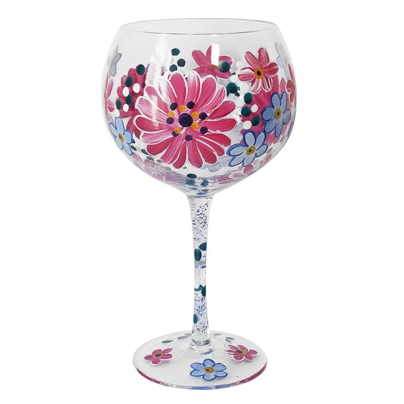 Pink Gerbera Gin Glass