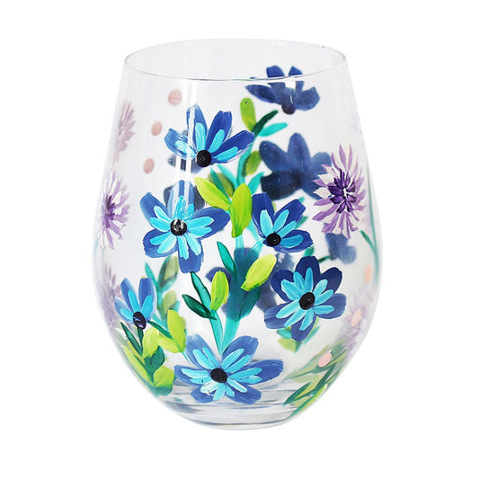 Cornflowers Stemless Glass