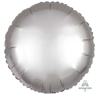 Platinum Silver Circle Balloon (18 Inch)