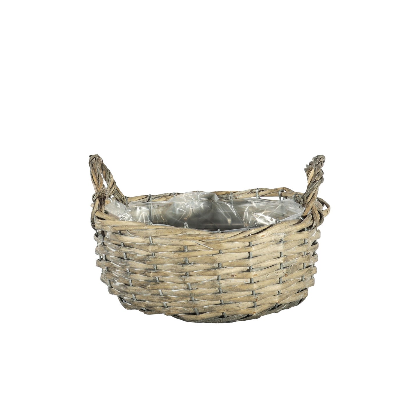 Natural Oval Split Willow Basket with Ears (10cm H)