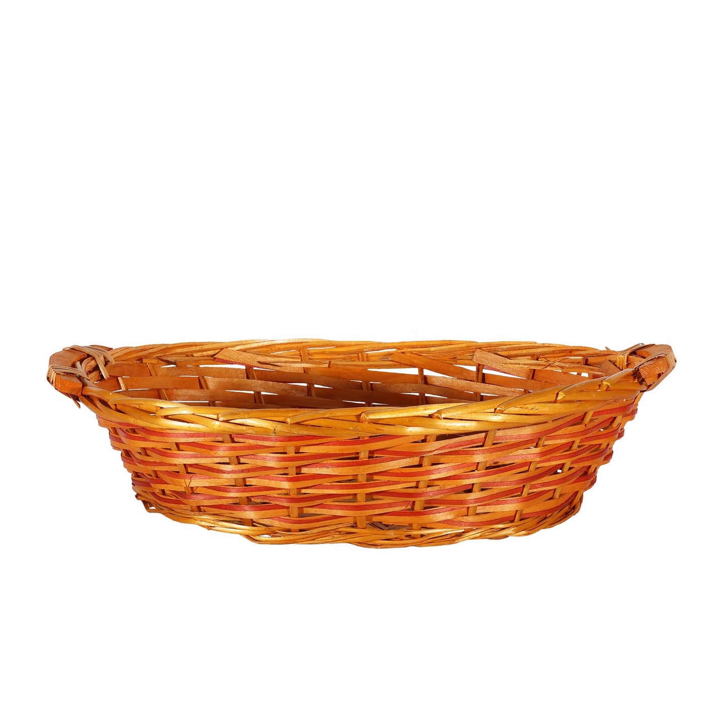 Golden Oval Two Tone Tray Basket with Handles (Regular)