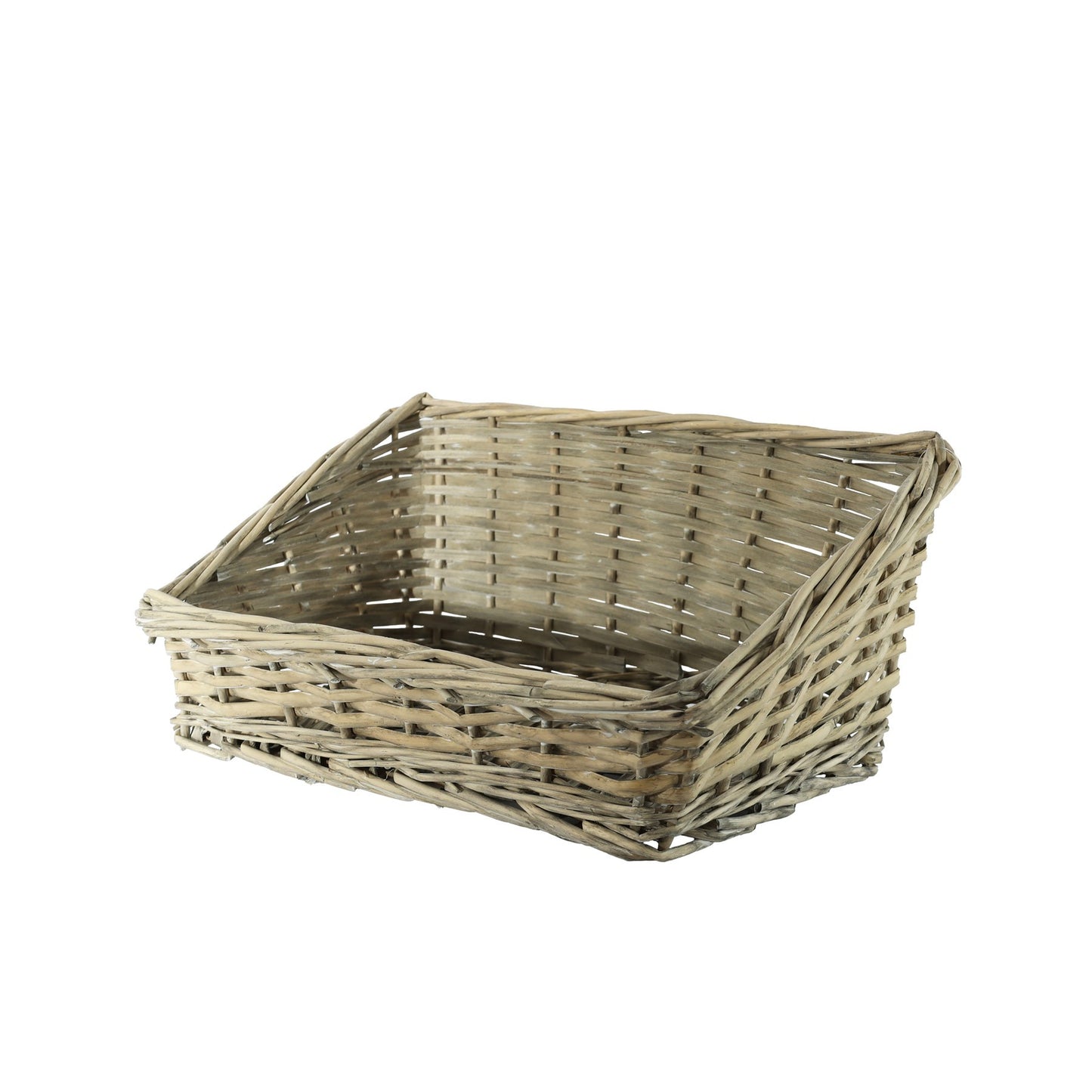 Softwood Woven Square Sloped Basket (Medium)